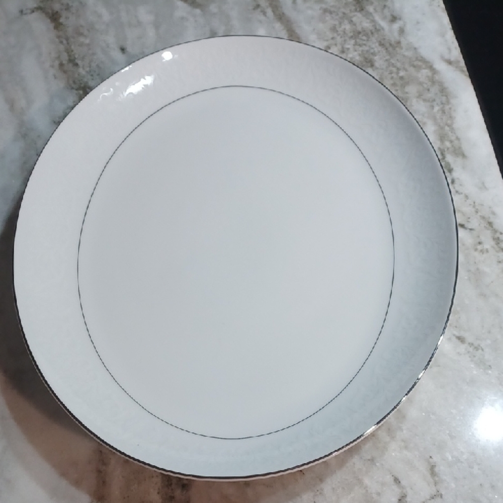 Mikasa White and Silver Platter